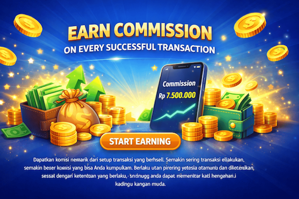 Promo Earn Commission on Every Successful Transaction